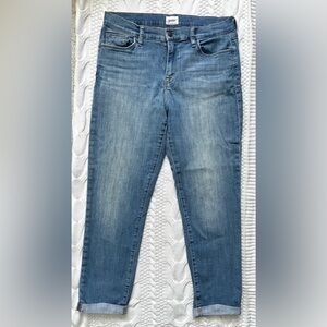Hudson Natalie Midrise Slim Boyfriend Jeans Size 29 Washed Blue Cuffed Denim